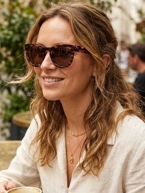 Le Specs Tortoise Cat-Eye Sunglasses with Brown Lenses